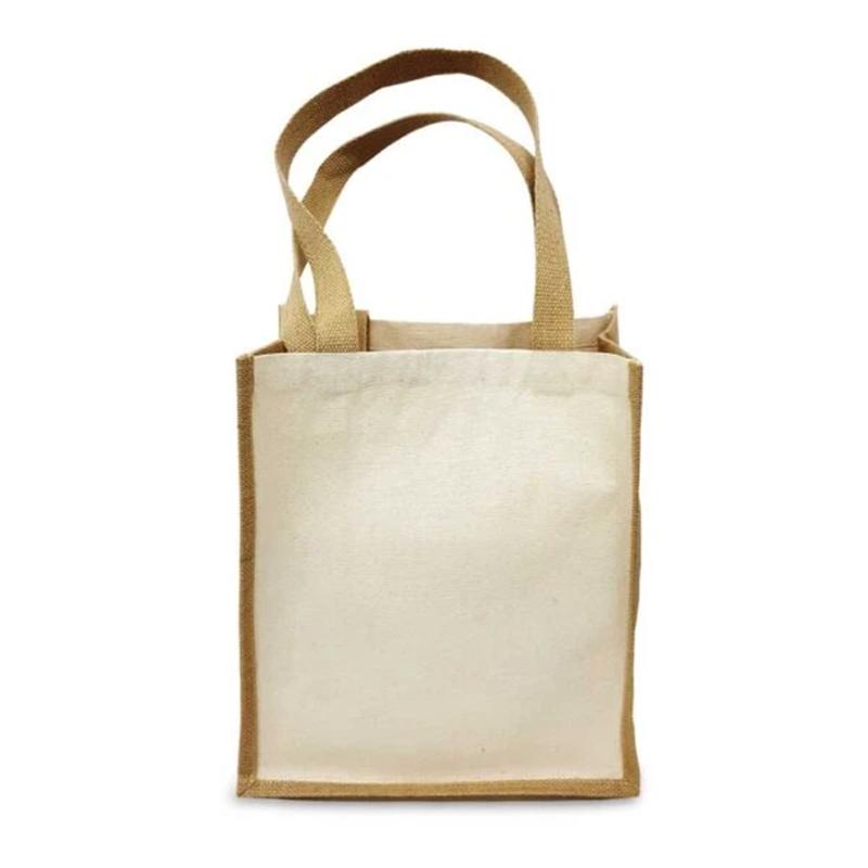 Cotton Jute Bag With Canvas Sides